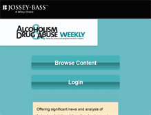 Tablet Screenshot of alcoholismdrugabuseweekly.com
